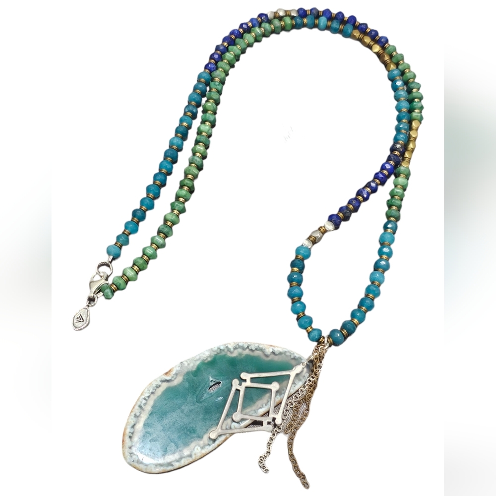 Silpada Sterling Silver 925 Santa Marta Multi-Stone Necklace - Picture 2 of 10